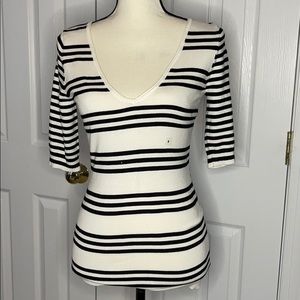 Express Black and White Stripped Sweater